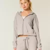 Gilly Hicks Zip-Up Waffle Hoodie Gilly Hicks Zip-Up Waffle Hoodie