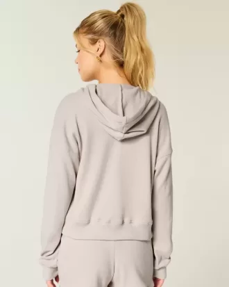 Gilly Hicks Zip-Up Waffle Hoodie