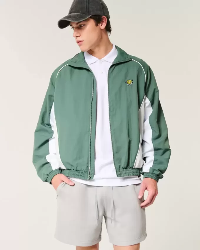 Golf Graphic Windbreaker Jacket