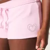 Heart Graphic Fleece Mini Shorts Heart Graphic Fleece Mini Shorts
