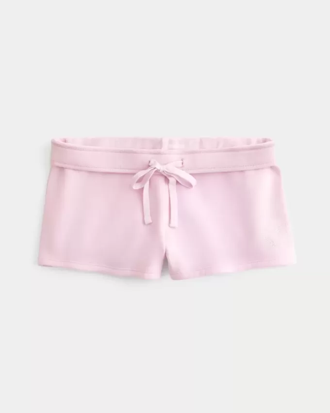 Heart Graphic Fleece Mini Shorts Heart Graphic Fleece Mini Shorts