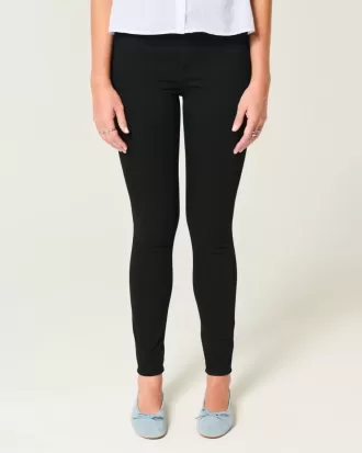 High-Rise Black Jean Leggings