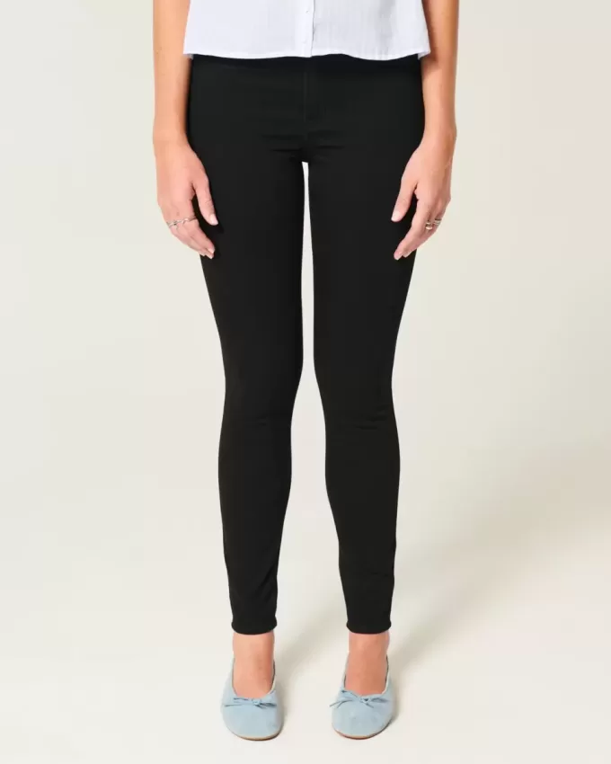 High-Rise Black Jean Leggings High-Rise Black Jean Leggings