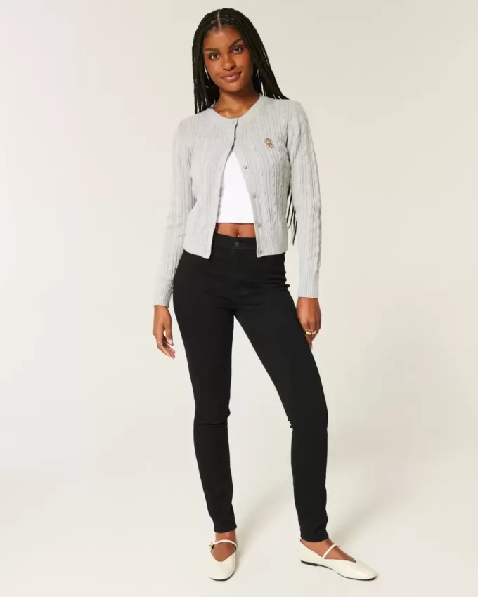 High-Rise Black Jean Leggings High-Rise Black Jean Leggings