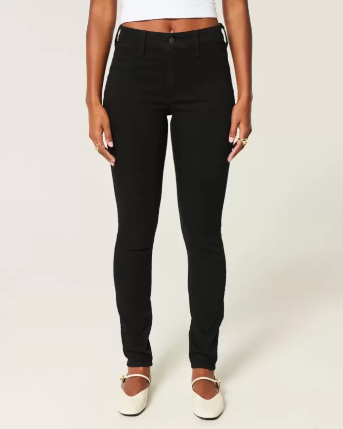 High-Rise Black Jean Leggings High-Rise Black Jean Leggings