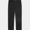 High-Rise Black Straight Jeans