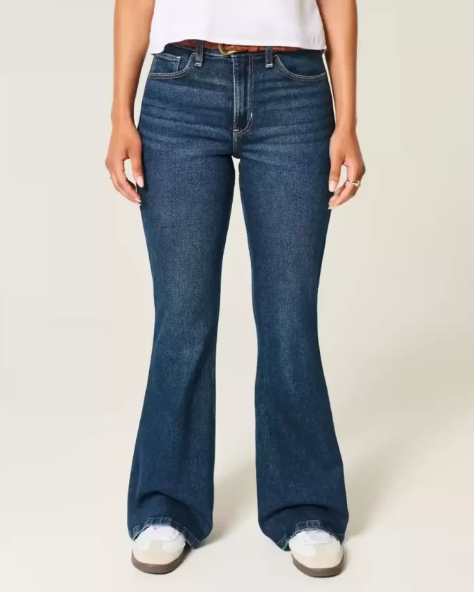 High-Rise Dark Wash Flare Jeans High-Rise Dark Wash Flare Jeans