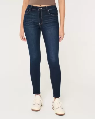 High-Rise Dark Wash Super Skinny Jeans