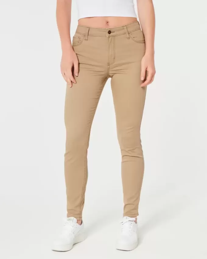High-Rise Khaki Super Skinny Pants High-Rise Khaki Super Skinny Pants