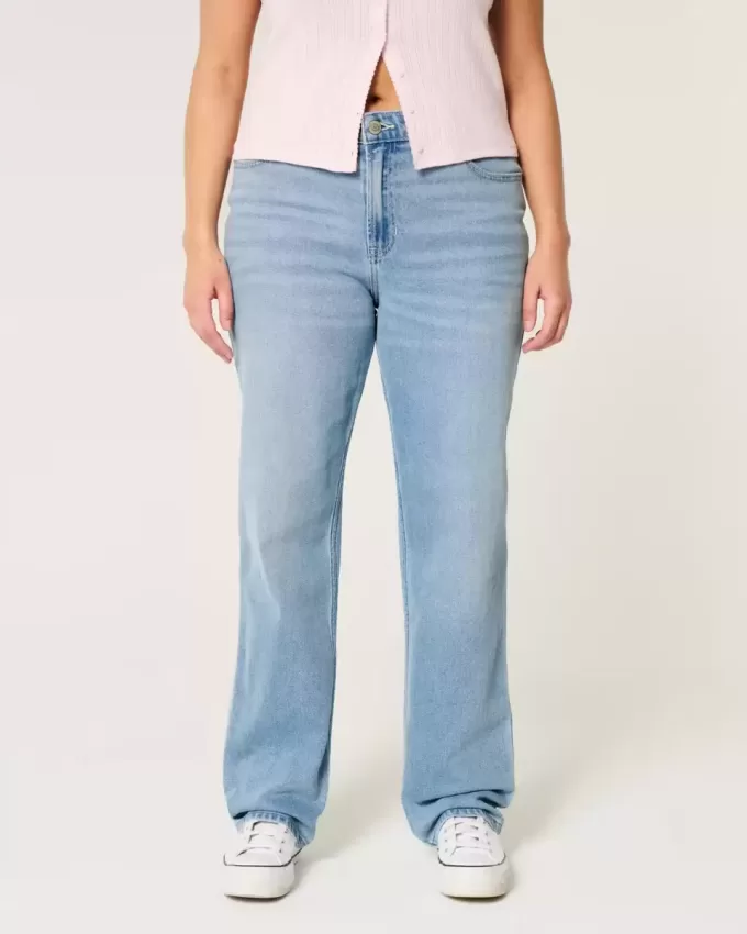High-Rise Light Wash Straight Jeans High-Rise Light Wash Straight Jeans