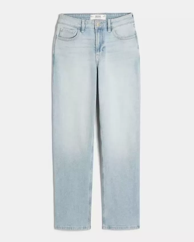 High-Rise Light Wash Straight Jeans High-Rise Light Wash Straight Jeans