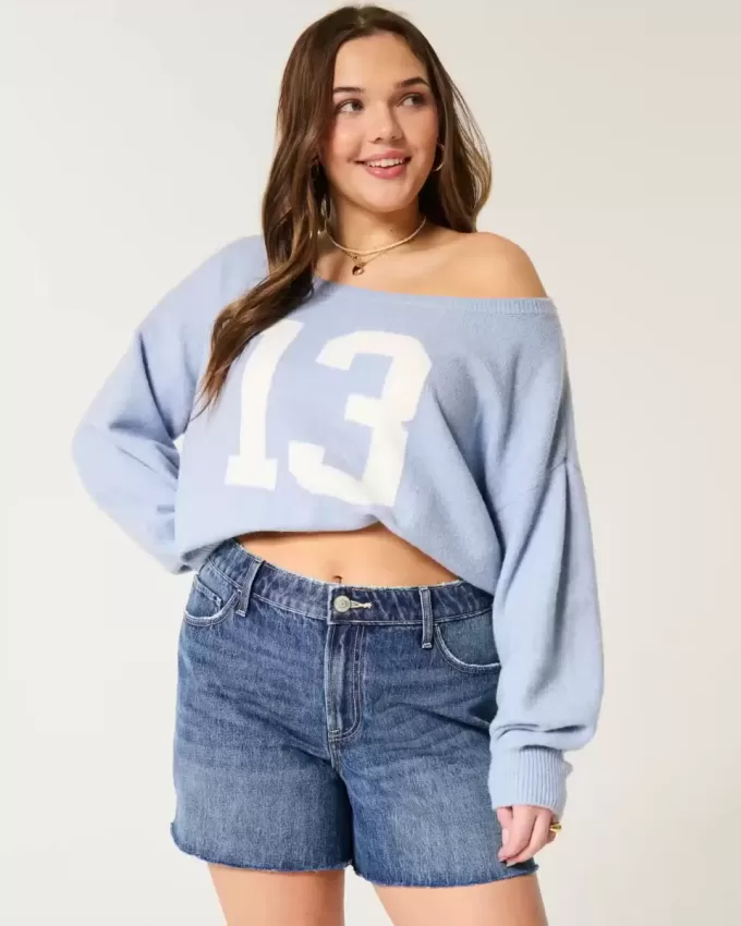 High-Rise Medium Dark Wash Relaxed Denim Shorts 5″ High-Rise Medium Dark Wash Relaxed Denim Shorts 5″