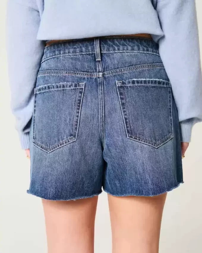High-Rise Medium Dark Wash Relaxed Denim Shorts 5″ High-Rise Medium Dark Wash Relaxed Denim Shorts 5″