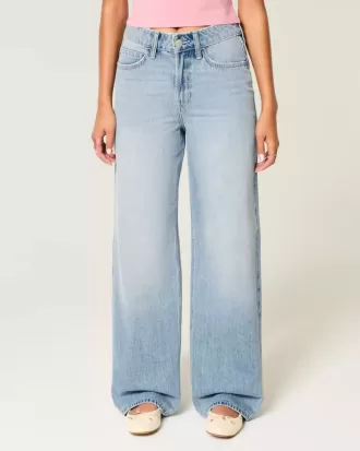 High-Rise Medium Wash Baggy Jeans