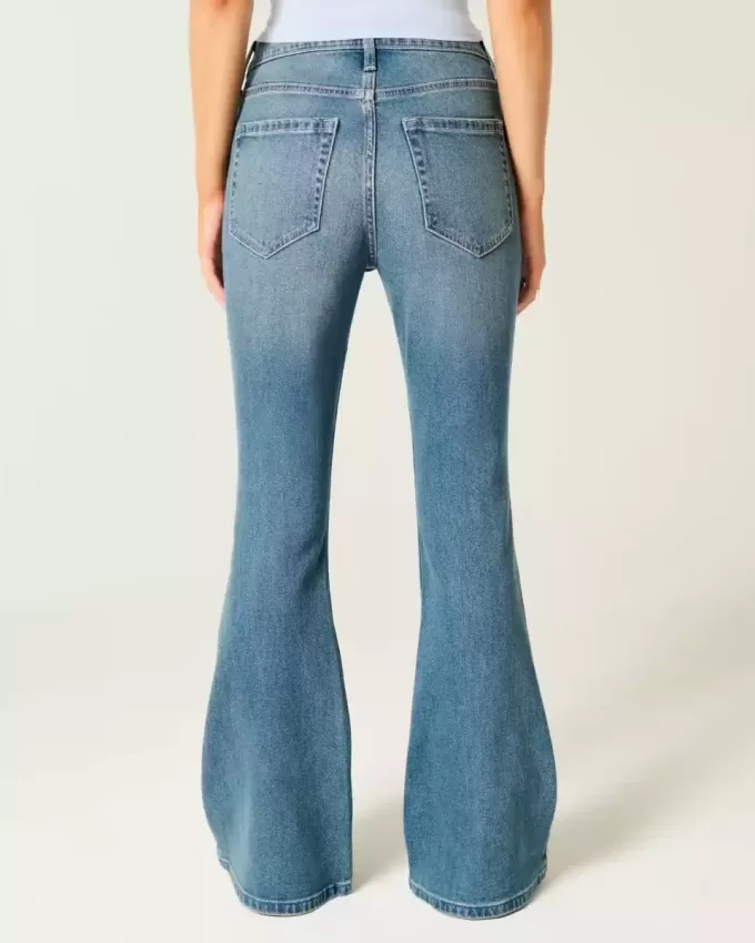 High-Rise Medium Wash Flare Jeans
