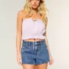 High-Rise Medium Wash Floral Embroidered A-Line Denim Shorts High-Rise Medium Wash Floral Embroidered A-Line Denim Shorts