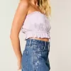High-Rise Medium Wash Floral Embroidered A-Line Denim Shorts High-Rise Medium Wash Floral Embroidered A-Line Denim Shorts