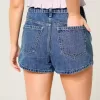 High-Rise Medium Wash Floral Embroidered A-Line Denim Shorts High-Rise Medium Wash Floral Embroidered A-Line Denim Shorts