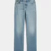 High-Rise Medium Wash Straight Jean