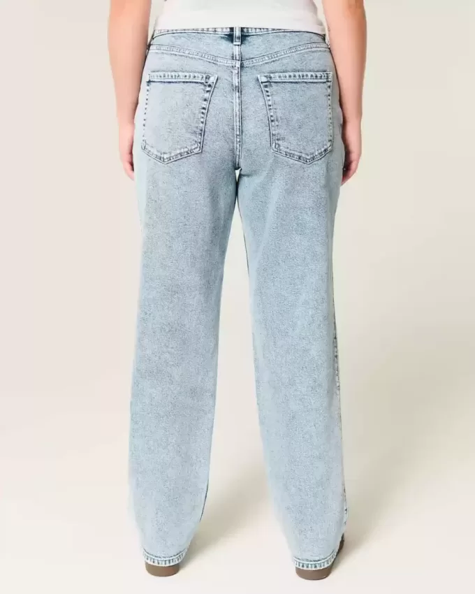 High-Rise Medium Wash Straight Jeans