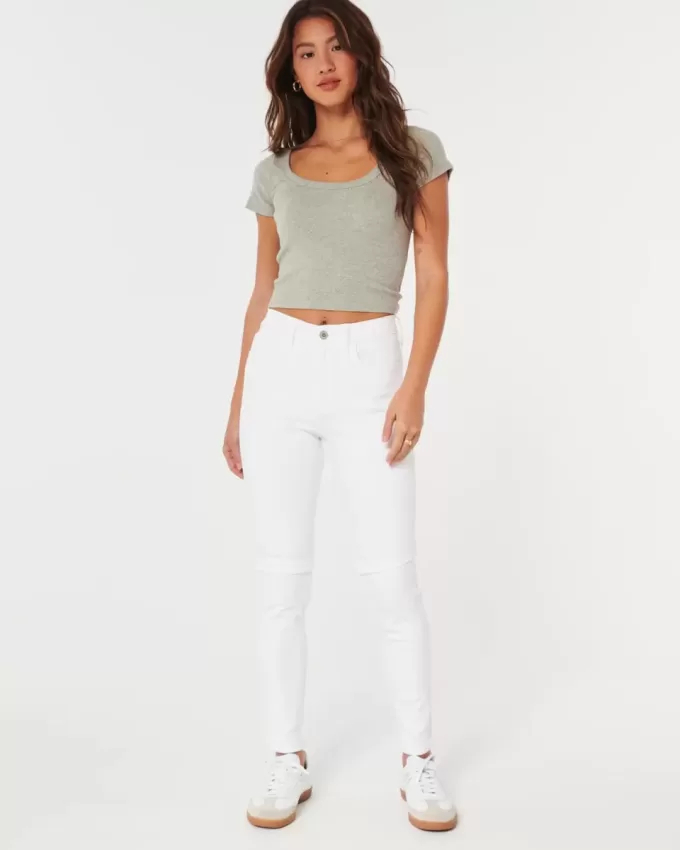 High-Rise White Super Skinny Jeans High-Rise White Super Skinny Jeans