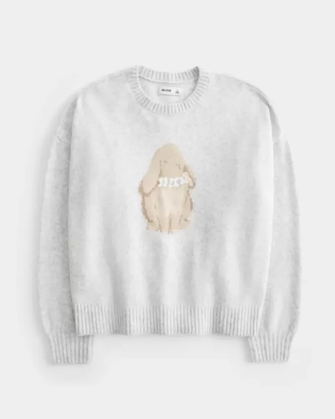 Hollister Comfy Cloud Bunny Graphic Crew Sweater Hollister Comfy Cloud Bunny Graphic Crew Sweater