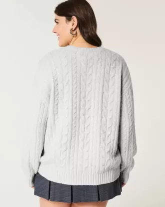 Hollister Comfy Cloud Cable-Knit Crew Sweater Hollister Comfy Cloud Cable-Knit Crew Sweater