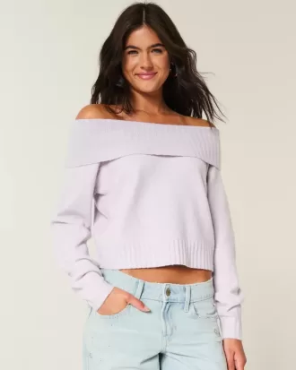 Hollister Comfy Cloud Foldover Off-the-Shoulder Sweater