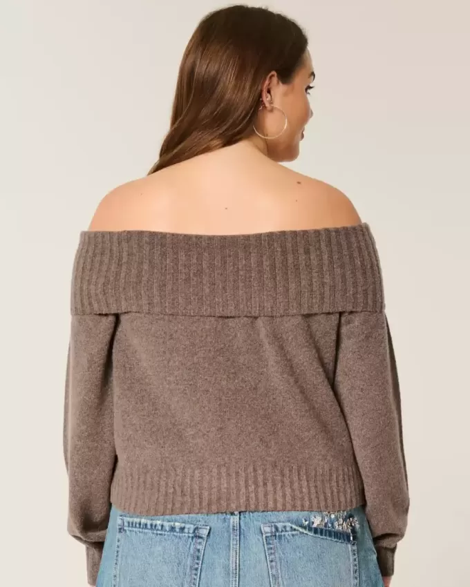 Hollister Comfy Cloud Foldover Off-the-Shoulder Sweater Hollister Comfy Cloud Foldover Off-the-Shoulder Sweater