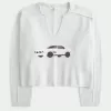 Hollister Comfy Cloud Graphic Notch-Neck Sweater Hollister Comfy Cloud Graphic Notch-Neck Sweater