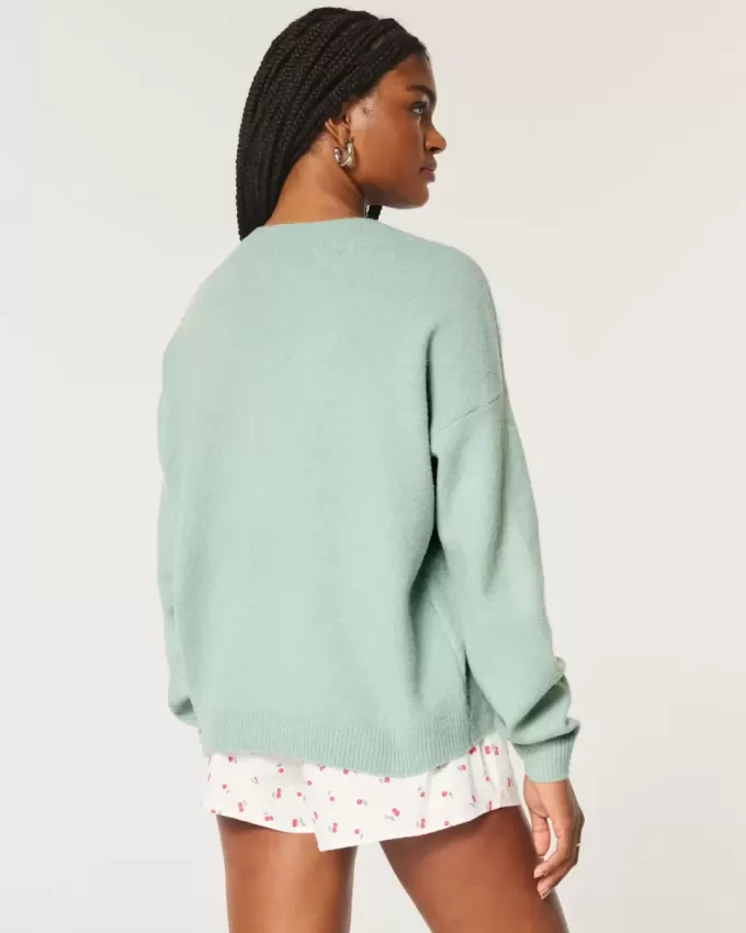 Hollister Comfy Cloud Oversized V-Neck Sweater