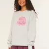 Hollister Comfy Cloud Rose Graphic Sweater Hollister Comfy Cloud Rose Graphic Sweater