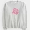 Hollister Comfy Cloud Rose Graphic Sweater Hollister Comfy Cloud Rose Graphic Sweater
