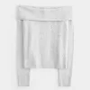 Hollister Comfy Cloud Stitchy Off-the-Shoulder Sweater