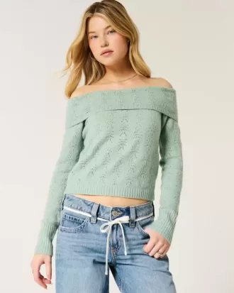 Hollister Comfy Cloud Stitchy Off-the-Shoulder Sweater Hollister Comfy Cloud Stitchy Off-the-Shoulder Sweater