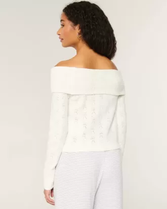 Hollister Comfy Cloud Stitchy Off-the-Shoulder Sweater Hollister Comfy Cloud Stitchy Off-the-Shoulder Sweater