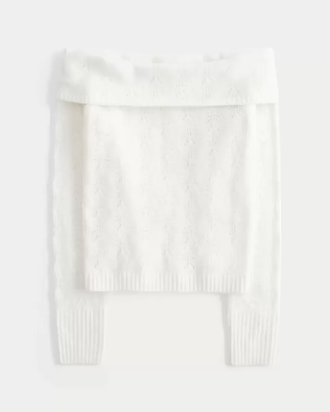 Hollister Comfy Cloud Stitchy Off-the-Shoulder Sweater Hollister Comfy Cloud Stitchy Off-the-Shoulder Sweater