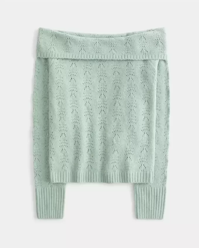 Hollister Comfy Cloud Stitchy Off-the-Shoulder Sweater Hollister Comfy Cloud Stitchy Off-the-Shoulder Sweater