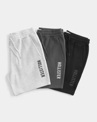 Hollister Feel Good Fleece Mid-Thigh Logo Shorts 3-Pack