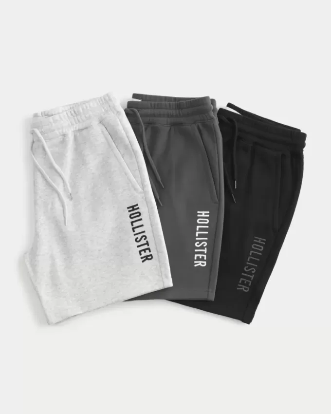 Hollister Feel Good Fleece Mid-Thigh Logo Shorts 3-Pack Hollister Feel Good Fleece Mid-Thigh Logo Shorts 3-Pack