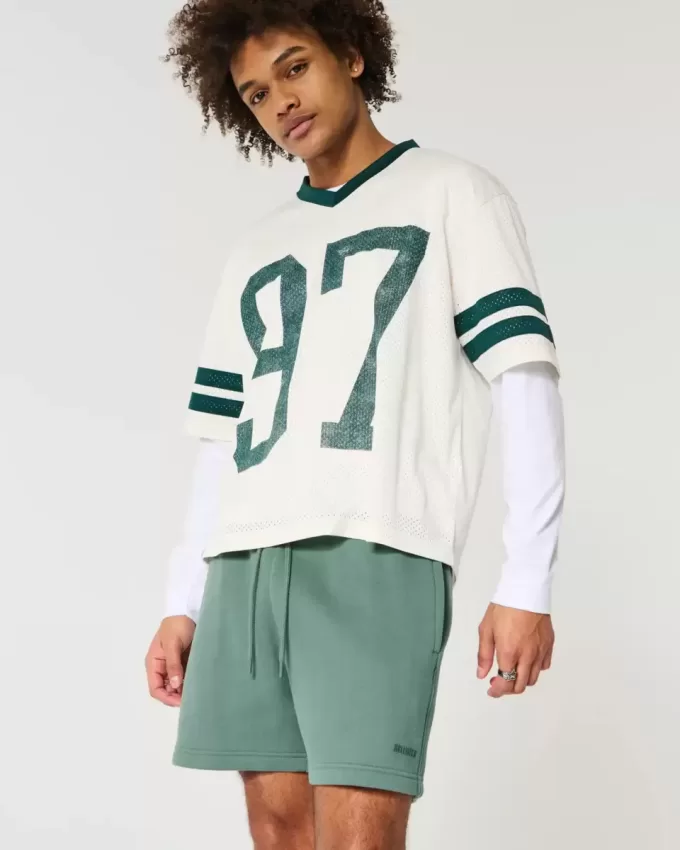 Hollister Feel Good Fleece Mid-Thigh Loose Shorts Hollister Feel Good Fleece Mid-Thigh Loose Shorts