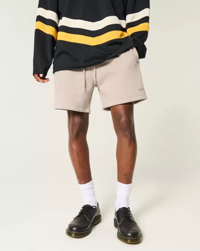 Hollister Feel Good Fleece Mid-Thigh Loose Shorts