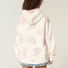 Hollister Feel Good Oversized Floral Pattern Hoodie Hollister Feel Good Oversized Floral Pattern Hoodie