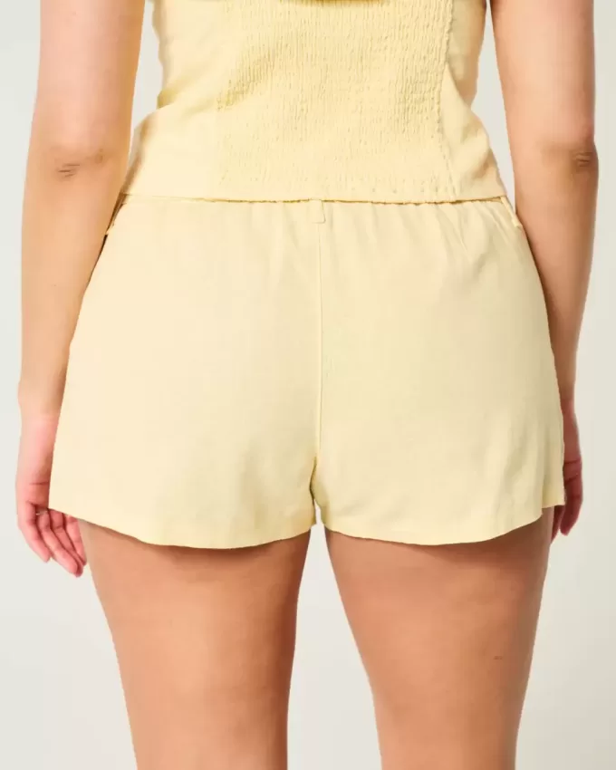 Hollister Livvy Low-Rise Linen-Blend Shorts Hollister Livvy Low-Rise Linen-Blend Shorts