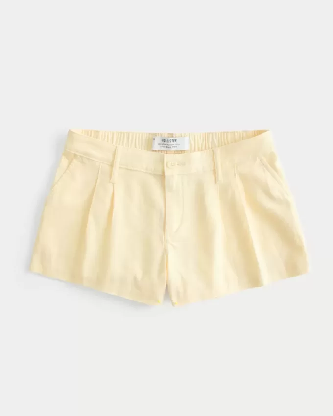 Hollister Livvy Low-Rise Linen-Blend Shorts Hollister Livvy Low-Rise Linen-Blend Shorts