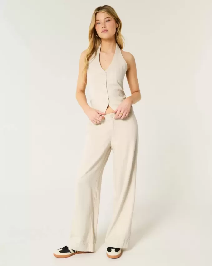 Hollister Livvy Low-Rise Wide-Leg Pants Hollister Livvy Low-Rise Wide-Leg Pants