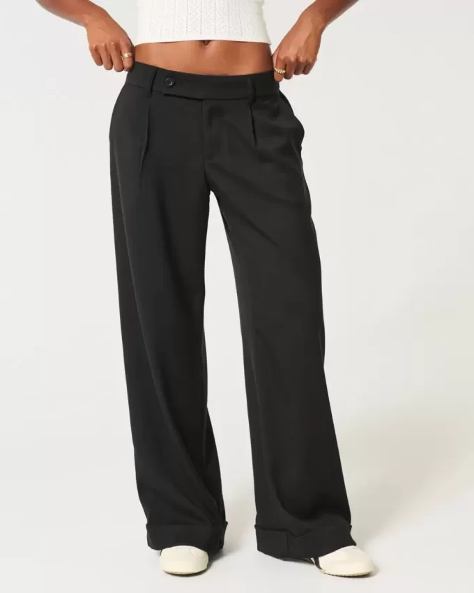 Hollister Livvy Low-Rise Wide-Leg Pants Hollister Livvy Low-Rise Wide-Leg Pants