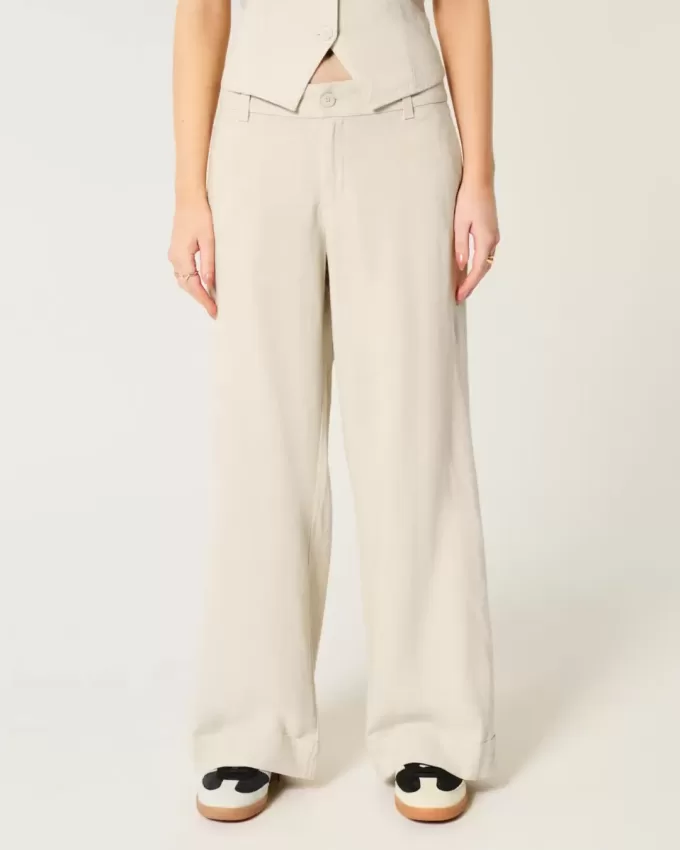 Hollister Livvy Low-Rise Wide-Leg Pants Hollister Livvy Low-Rise Wide-Leg Pants