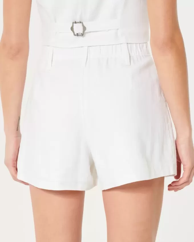 Hollister Livvy Ultra High-Rise Linen-Blend Shorts Hollister Livvy Ultra High-Rise Linen-Blend Shorts