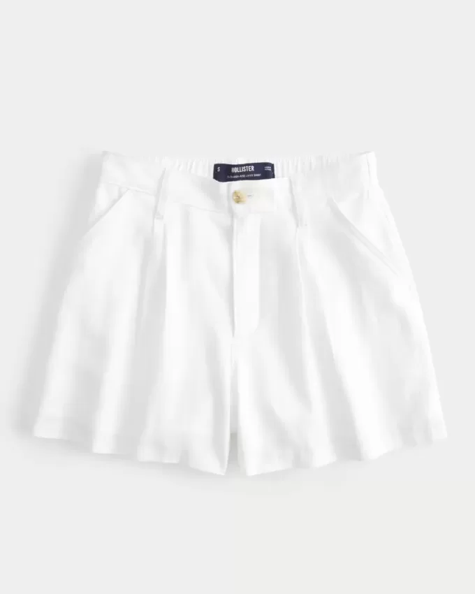 Hollister Livvy Ultra High-Rise Linen-Blend Shorts Hollister Livvy Ultra High-Rise Linen-Blend Shorts
